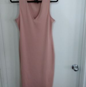 Blush midi dress